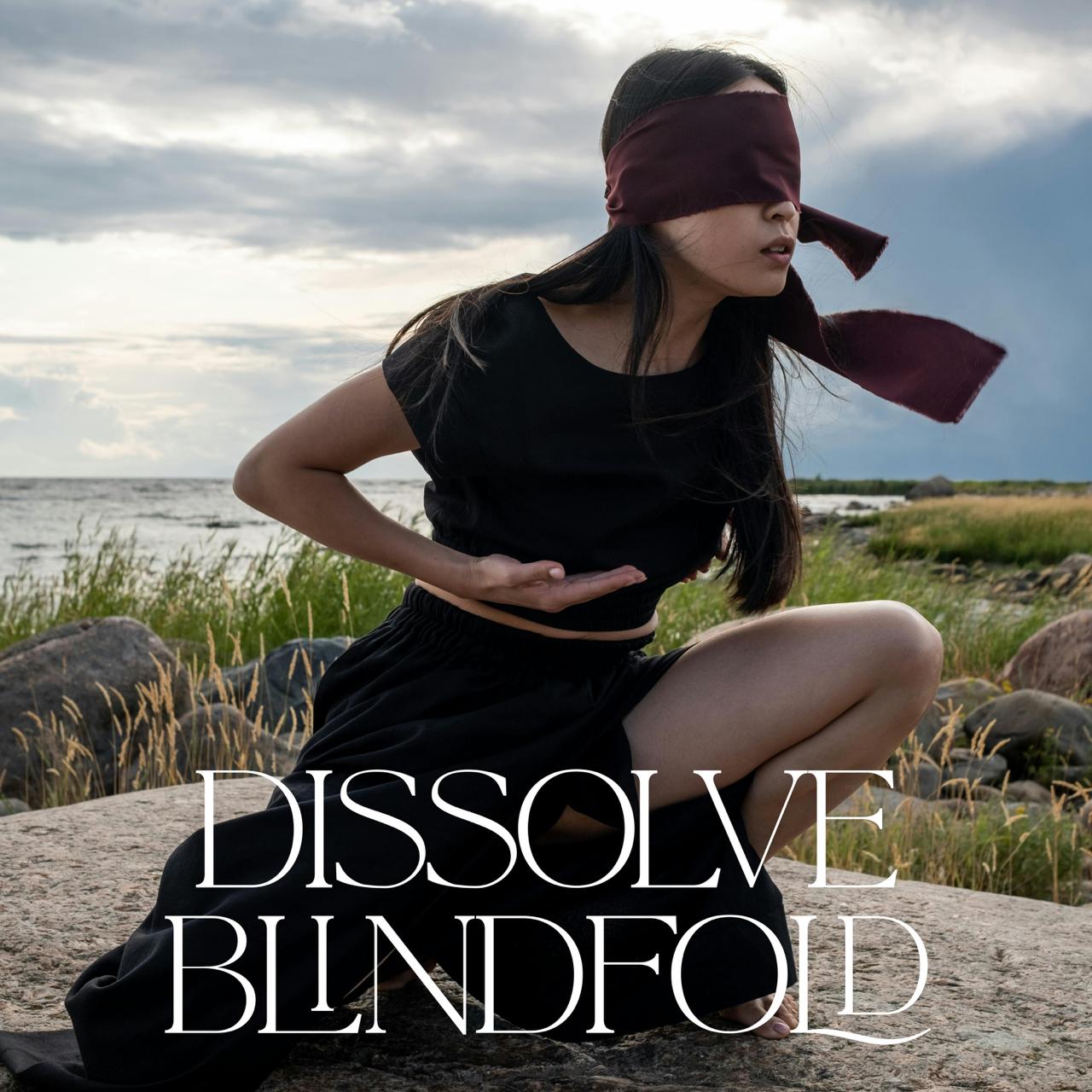 A blindfolded mover in slow contemplative movement