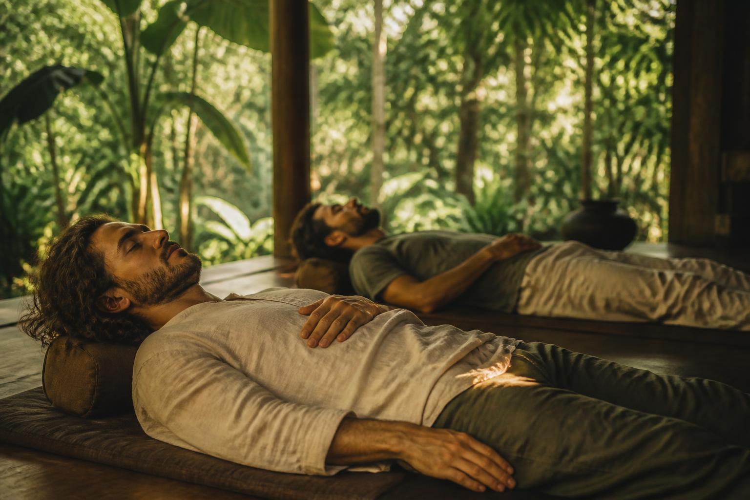 A deeply restful Yoga Nidra session at Samyama, Ubud