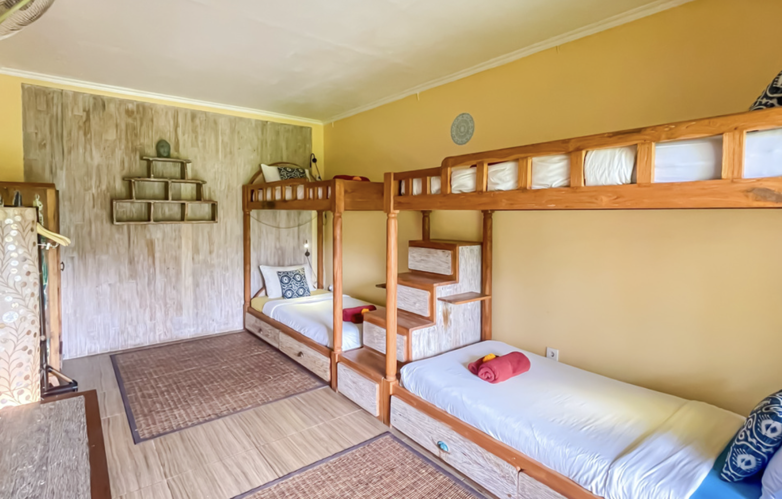 Shared bunk-style room for retreat guests